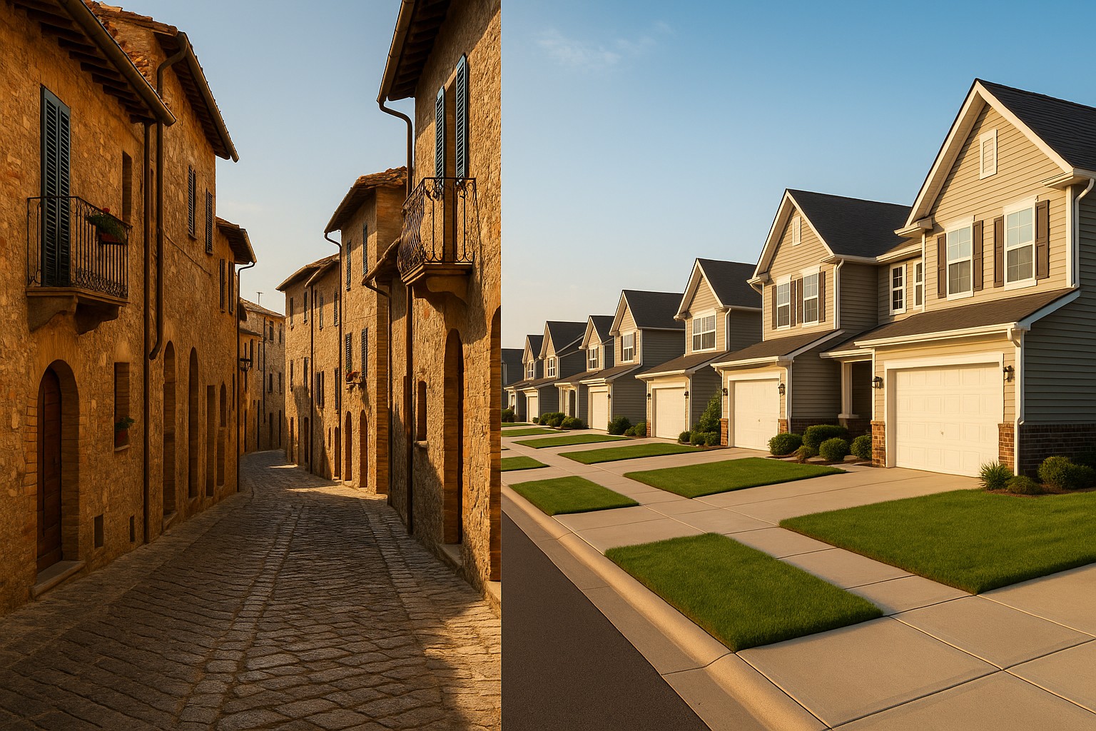 Italian vs American Architecture