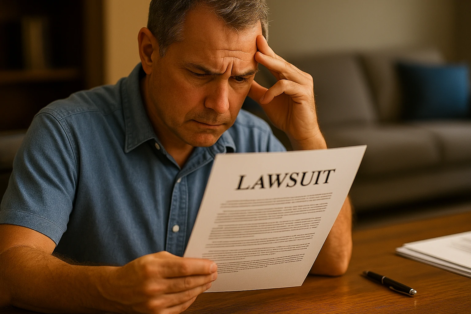 A middle-aged Caucasian man with a calm expression, seated outside in a casual outfit.